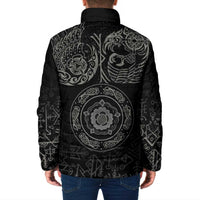 Viking Pride of Yorkshire Padded Jacket Black Odin’s Ravens Nordic - Wonder Print Shop