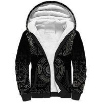 Viking Pride of Yorkshire Sherpa Hoodie Black Odin’s Ravens Nordic - Wonder Print Shop