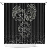 Viking Pride of Yorkshire Shower Curtain Black Odin’s Ravens Nordic - Wonder Print Shop