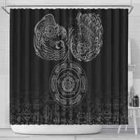 Viking Pride of Yorkshire Shower Curtain Black Odin’s Ravens Nordic - Wonder Print Shop