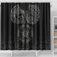 Viking Pride of Yorkshire Shower Curtain Black Odin’s Ravens Nordic - Wonder Print Shop