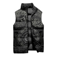 Viking Pride of Yorkshire Sleeveless Puffer Jacket Black Odin’s Ravens Nordic - Wonder Print Shop