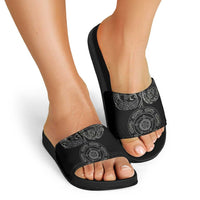 Viking Pride of Yorkshire Slide Sandals Black Odin’s Ravens Nordic - Wonder Print Shop