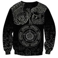Viking Pride of Yorkshire Sweatshirt Black Odin’s Ravens Nordic - Wonder Print Shop