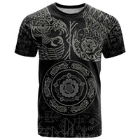 Viking Pride of Yorkshire T Shirt Black Odin’s Ravens Nordic - Wonder Print Shop