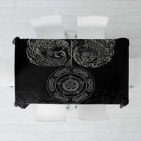 Viking Pride of Yorkshire Tablecloth Black Odin’s Ravens Nordic - Wonder Print Shop