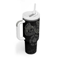 Viking Pride of Yorkshire Tumbler With Handle Black Odin’s Ravens Nordic - Wonder Print Shop