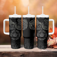 Viking Pride of Yorkshire Tumbler With Handle Black Odin’s Ravens Nordic - Wonder Print Shop