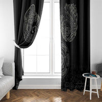 Viking Pride of Yorkshire Window Curtain Black Odin’s Ravens Nordic - Wonder Print Shop