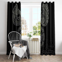 Viking Pride of Yorkshire Window Curtain Black Odin’s Ravens Nordic - Wonder Print Shop