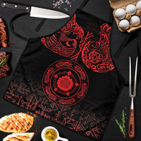 Viking Pride of Yorkshire Apron Red Odin’s Ravens Nordic - Wonder Print Shop