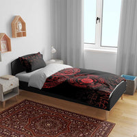 Viking Pride of Yorkshire Bedding Set Red Odin’s Ravens Nordic - Wonder Print Shop