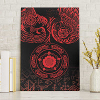 Viking Pride of Yorkshire Canvas Wall Art Red Odin’s Ravens Nordic - Wonder Print Shop