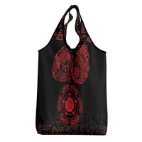 Viking Pride of Yorkshire Grocery Bag Red Odin’s Ravens Nordic - Wonder Print Shop