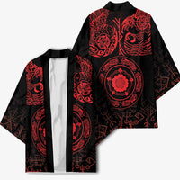 Viking Pride of Yorkshire Kimono Red Odin’s Ravens Nordic - Wonder Print Shop