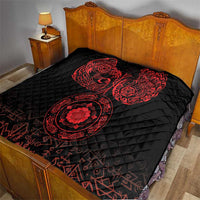 Viking Pride of Yorkshire Quilt Red Odin’s Ravens Nordic - Wonder Print Shop