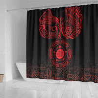 Viking Pride of Yorkshire Shower Curtain Red Odin’s Ravens Nordic - Wonder Print Shop