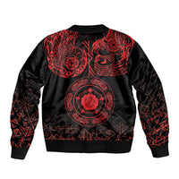 Viking Pride of Yorkshire Sleeve Zip Bomber Jacket Red Odin’s Ravens Nordic - Wonder Print Shop