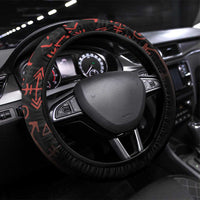 Viking Pride of Yorkshire Steering Wheel Cover Red Odin’s Ravens Nordic - Wonder Print Shop