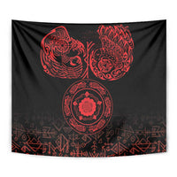 Viking Pride of Yorkshire Tapestry Red Odin’s Ravens Nordic - Wonder Print Shop