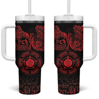 Viking Pride of Yorkshire Tumbler With Handle Red Odin’s Ravens Nordic - Wonder Print Shop
