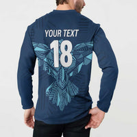 Custom Derbyshire Cricket Spirit Button Sweatshirt Derbyshire Falcons Sporty Style - Wonder Print Shop