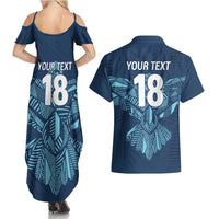 Custom Derbyshire Cricket Spirit Couples Matching Summer Maxi Dress and Hawaiian Shirt Derbyshire Falcons Sporty Style - Wonder Print Shop