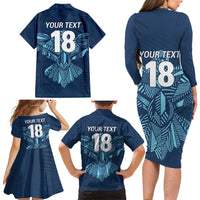 Custom Derbyshire Cricket Spirit Family Matching Long Sleeve Bodycon Dress and Hawaiian Shirt Derbyshire Falcons Sporty Style - Wonder Print Shop
