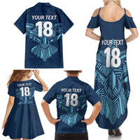 Custom Derbyshire Cricket Spirit Family Matching Summer Maxi Dress and Hawaiian Shirt Derbyshire Falcons Sporty Style - Wonder Print Shop
