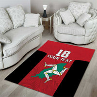 Custom Isle of Man Cricket Area Rug Quocunque Jeceris Stabit - Wonder Print Shop
