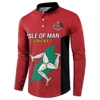 Custom Isle of Man Cricket Button Sweatshirt Quocunque Jeceris Stabit - Wonder Print Shop