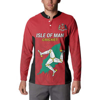 Custom Isle of Man Cricket Button Sweatshirt Quocunque Jeceris Stabit - Wonder Print Shop