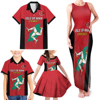 Custom Isle of Man Cricket Family Matching Tank Maxi Dress and Hawaiian Shirt Quocunque Jeceris Stabit - Wonder Print Shop