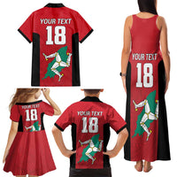 Custom Isle of Man Cricket Family Matching Tank Maxi Dress and Hawaiian Shirt Quocunque Jeceris Stabit - Wonder Print Shop