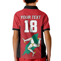 Custom Isle of Man Cricket Kid Polo Shirt Quocunque Jeceris Stabit - Wonder Print Shop