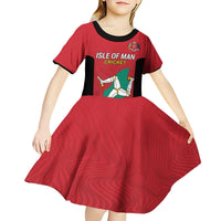 Custom Isle of Man Cricket Kid Short Sleeve Dress Quocunque Jeceris Stabit - Wonder Print Shop