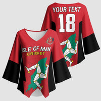 Custom Isle of Man Cricket Kimono Sleeve Blouse Quocunque Jeceris Stabit - Wonder Print Shop