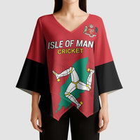 Custom Isle of Man Cricket Kimono Sleeve Blouse Quocunque Jeceris Stabit - Wonder Print Shop