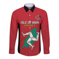 Custom Isle of Man Cricket Long Sleeve Button Shirt Quocunque Jeceris Stabit - Wonder Print Shop