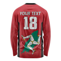 Custom Isle of Man Cricket Long Sleeve Shirt Quocunque Jeceris Stabit - Wonder Print Shop