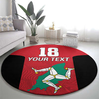 Custom Isle of Man Cricket Round Carpet Quocunque Jeceris Stabit - Wonder Print Shop