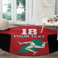 Custom Isle of Man Cricket Round Carpet Quocunque Jeceris Stabit - Wonder Print Shop