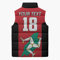 Custom Isle of Man Cricket Sleeveless Puffer Jacket Quocunque Jeceris Stabit - Wonder Print Shop