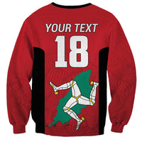 Custom Isle of Man Cricket Sweatshirt Quocunque Jeceris Stabit - Wonder Print Shop