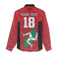 Custom Isle of Man Cricket Women Casual Shirt Quocunque Jeceris Stabit - Wonder Print Shop