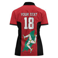 Custom Isle of Man Cricket Women Polo Shirt Quocunque Jeceris Stabit - Wonder Print Shop