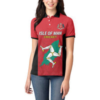 Custom Isle of Man Cricket Women Polo Shirt Quocunque Jeceris Stabit - Wonder Print Shop