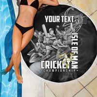 Personalized Isle of Man Cricket Beach Blanket Go Champion - Wonder Print Shop