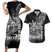 Personalized Isle of Man Cricket Couples Matching Short Sleeve Bodycon Dress and Hawaiian Shirt Go Champion - Wonder Print Shop