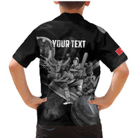 Personalized Isle of Man Cricket Family Matching Mermaid Dress and Hawaiian Shirt Go Champion - Wonder Print Shop